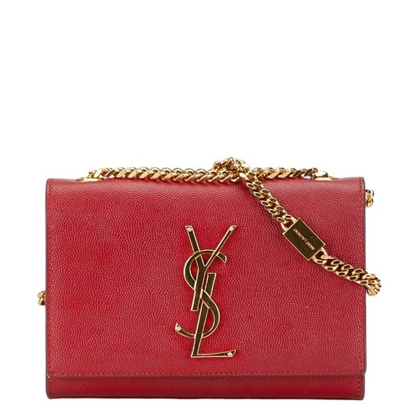 SAINT LAURENT Handbags - Saint Laurent KATE Chain Shoulder Bag 354121 Red Leather Women's SAINT LAURENT
